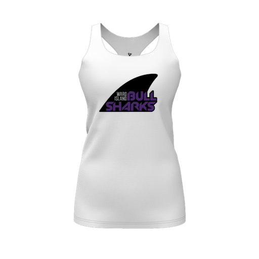 [FT0TRBWH-FYS-LOGO1] Decker Racerback Tank Top (Female Youth S, White, Logo 1)