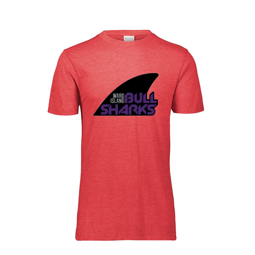 [FTSCUBRD-YS-LOGO1] Decker Youth Tri-Blend T-Shirt - Short Sleeve (Youth S, Red, Logo 1)