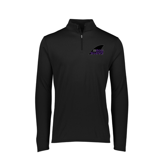 [2787.080.XS-LOGO1] Ladies Dri Fit 1/4 Zip Shirt (Female Adult XS, Black, Logo 1)