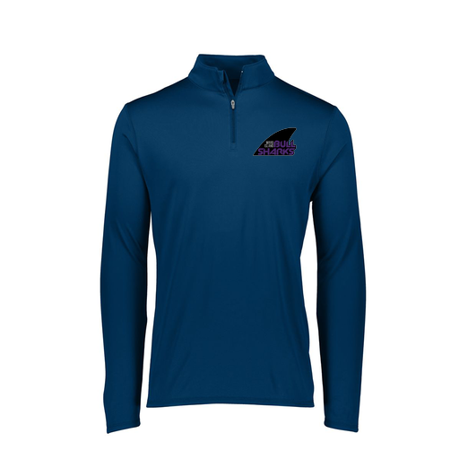 [2787.065.XS-LOGO1] Ladies Dri Fit 1/4 Zip Shirt (Female Adult XS, Navy, Logo 1)