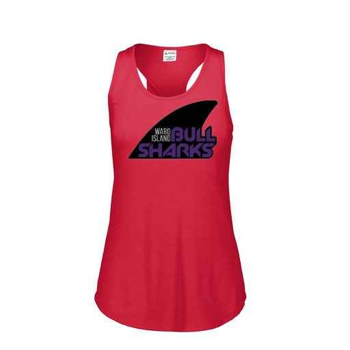 [3078.V96.S-LOGO1] Ladies Tri Blend Tank Top (Female Adult S, Red, Logo 1)