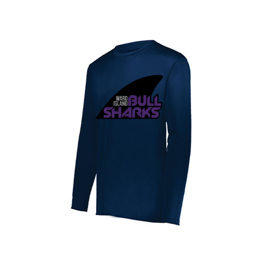 [222822.065.XS-LOGO1] Men's LS Smooth Sport Shirt (Adult XS, Navy, Logo 1)