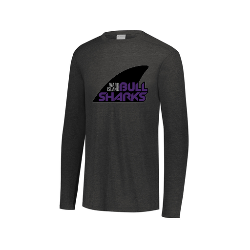 [FTLCUBBK-AXS-LOGO1] Decker Men's Tri-Blend T-Shirt - Long Sleeve (Adult XS, Black, Logo 1)