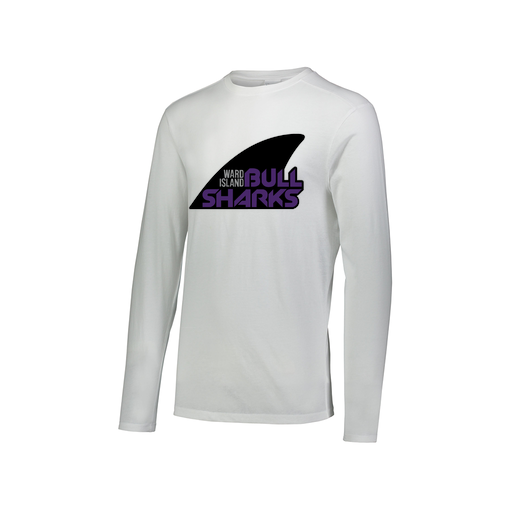 [FTLCUBWH-AXS-LOGO1] Decker Men's Tri-Blend T-Shirt - Long Sleeve (Adult XS, White, Logo 1)