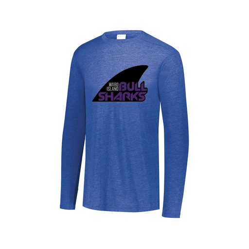[FTLCUBRY-AXS-LOGO1] Decker Men's Tri-Blend T-Shirt - Long Sleeve (Adult XS, Royal, Logo 1)