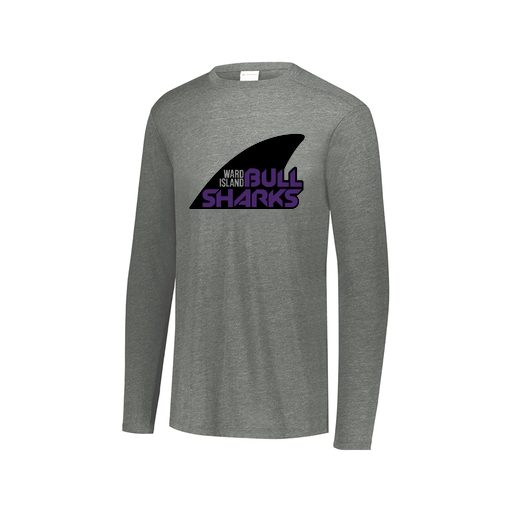 [FTLCUBGY-AXS-LOGO1] Decker Men's Tri-Blend T-Shirt - Long Sleeve (Adult XS, Gray, Logo 1)