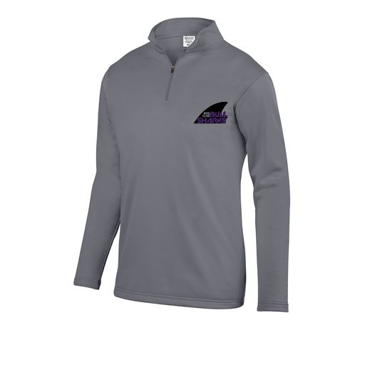 [FOLQFFGY-AS-LOGO1] Decker Men's FlexFleece 1/4 Zip (Adult S, Gray, Logo 1)
