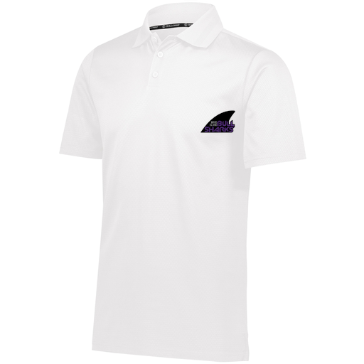 [222568.005.S-LOGO1] Men's Prism Polo (Adult S, White, Logo 1)