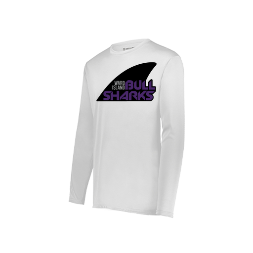 [222823.005.S-LOGO1] Youth LS Smooth Sport Shirt (Youth S, White, Logo 1)