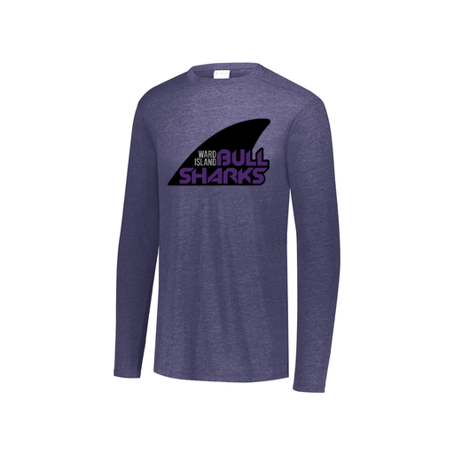 [FTLCUBNV-YS-LOGO1] Decker Youth Tri-Blend T-Shirt - Long Sleeve (Youth S, Navy, Logo 1)