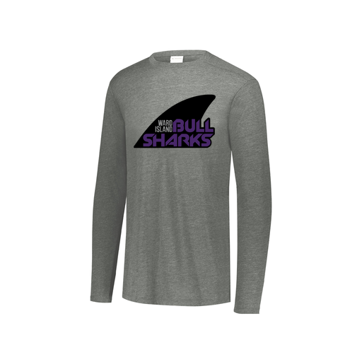 [FTLCUBGY-YS-LOGO1] Decker Youth Tri-Blend T-Shirt - Long Sleeve (Youth S, Gray, Logo 1)