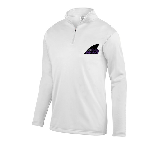 [5508.005.S-LOGO1] Youth FlexFleece 1/4 Zip (Youth S, White, Logo 1)