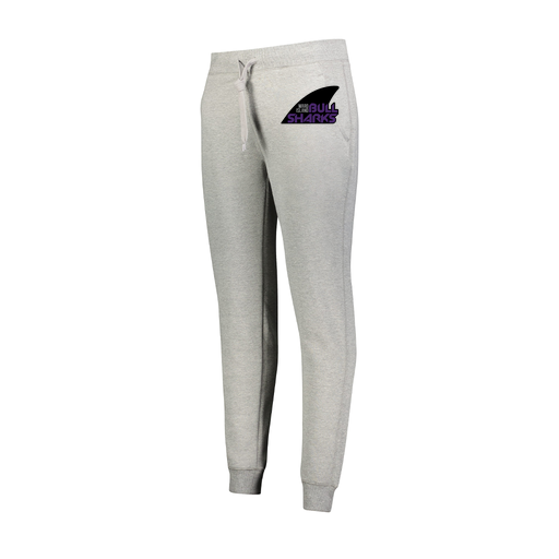 [229748.017.XS-LOGO1] Ladies 60/40 Fleece Jogger (Female Adult XS, Silver, Logo 1)